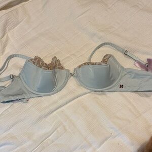 Savage X Fenty Soft Blue Lace Trim Bra